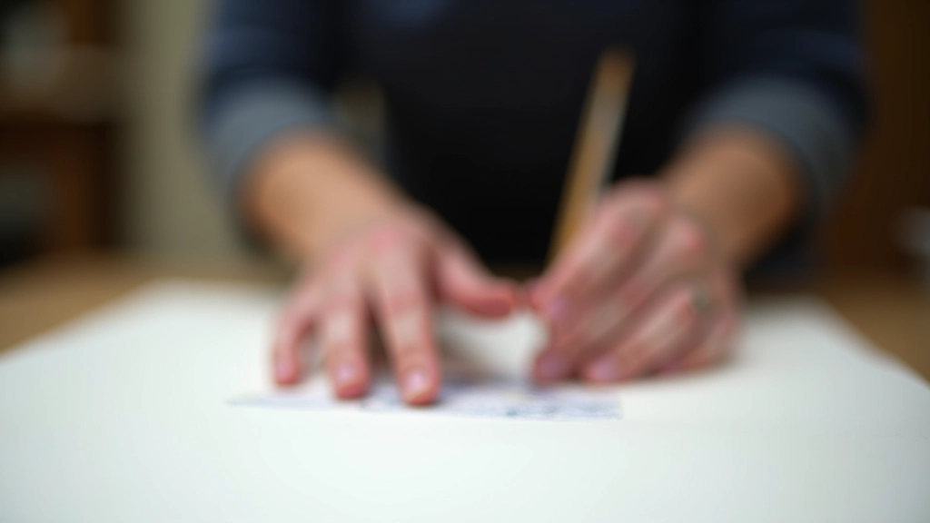 Hands of artist painting a watercolour landscape, demonstrating wet-on-wet technique with green and blue washes