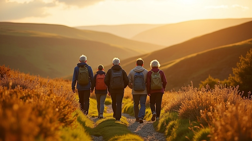 Guided countryside walking tour through rolling Irish hills